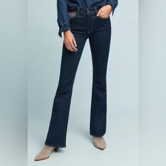 NWT Levis Made and Crafted Flared Denim Jeans Size 28 Dark Blue Wash - Picture 3 of 13